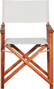 Krzesło reżyserskie tarasowe Santi - białe