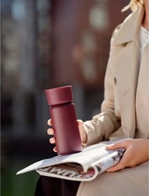 Bordowy kubek termiczny ze stali nierdzewnej 400 ml Singles – Zone