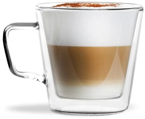 Szklane kubki zestaw 2 szt. do cappuccino/z podwójną ścianką 350 ml – Vialli Design