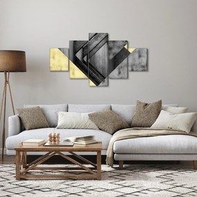 Obraz - Teksturowane kształty (125x70 cm)