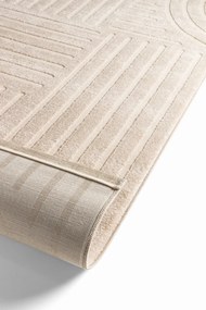 Dywan nowoczesny 3D Louis beżowy koło 200 cm x 200 cm