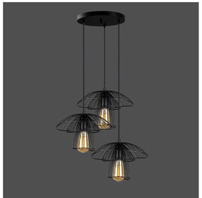 Czarna lampa wisząca Squid Lighting Root, wys. 117 cm
