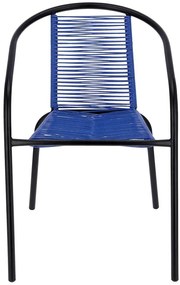 Niebieskie krzesło sznurkowe na balkon G4-Z44