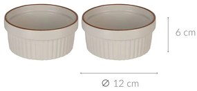 Naczynia do zapiekania w piekarniku, porcelanowe, 2 sztuki, 290 ml