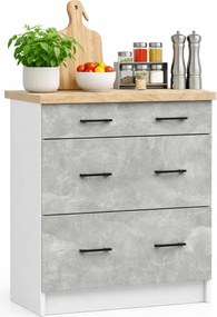 Stojąca szafka do kuchni w kolorze betonu F4-K43