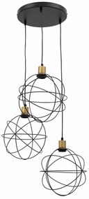 Lampa wisząca OLINTO II czarna ELTAP