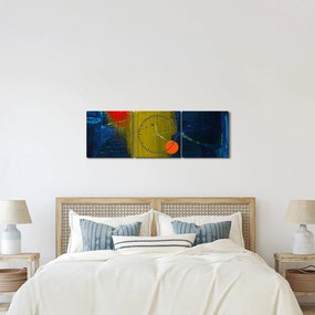 Kolorowy obraz (z zegarem) (90x30 cm)