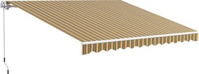 Outsunny Markiza Ochronna Przed Słońcem, 3,5 m x 2,5 m, Żółty + Szary
