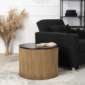 Stolik Kawowy MIRACLE 60 cm Czarny/Złoty Nowoczesny Loft