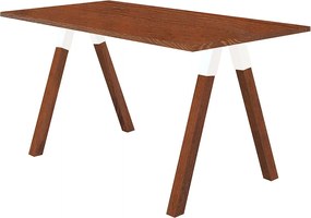 Stół 160 x 80 cm drewniany Urban white, kolor kasztan