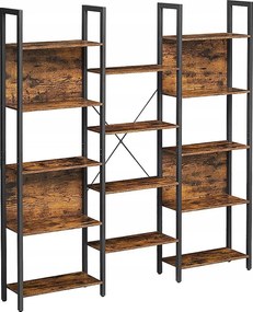Valora SHELF CABINET Regał loft brązowy rustykalny 14 półek
