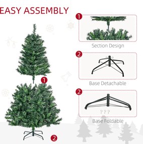 Choinka HOMCOM z Oświetleniem LED 120 diod, 511 Gałązek, Ø95 x 150H cm | Aosom PL