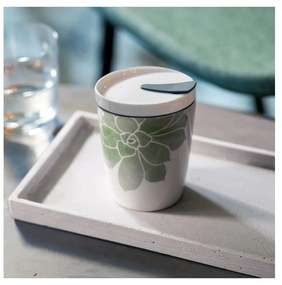 Zielono-biały porcelanowy kubek podróżny Villeroy &amp; Boch Like To Go, 290 ml
