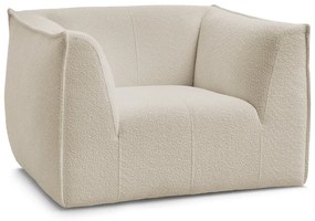 Beżowy fotel z materiału bouclé Giorgia – Bobochic Paris