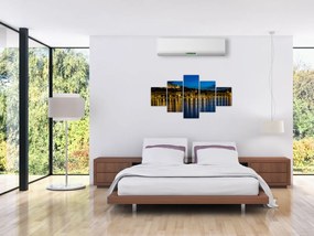 Obraz miasta nocą (125x70 cm)