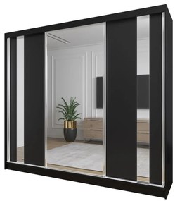 Szafa przesuwna - Greco 240 cm, czarny mat