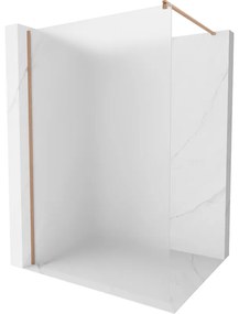 Mexen Kioto ścianka prysznicowa Walk-in 140 x 200 cm, szron 8 mm, miedź szczotkowana - 800-140-101-65-30
