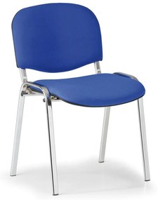 Krzesło konferencyjne VIVA - chromowane nogi, niebieske