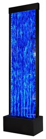 Ścianka wodna bąbelkowa – LED zmieniające kolor – wys. 150 cm – Czarna – BLENNIE