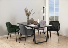 Nierozkładany stół do jadalni z blatem w optyce marmuru Amble 160x90