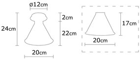 Lampa sufitowa w kolorze brązu z metalowym kloszem ø 20 cm Berceste – Opviq lights