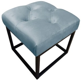 Pufa CHARLIE BL VELVET szara ATOS