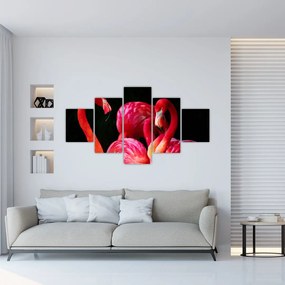 Obraz czerwonych flamingów (125x70 cm)