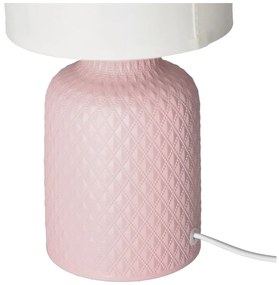 Różowa lampa stołowa z tekstylnym kloszem (wys. 32 cm) Iner – Candellux Lighting