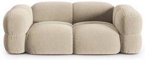 Beżowa aksamitna sofa 210 cm Loretto – Cosmopolitan Design