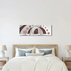 Obraz - Chmury 3D z kwiatami (z zegarem) (90x30 cm)