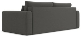 Ciemnoszara aksamitna rozkładana/ze schowkiem sofa 238 cm Kapua – Makamii