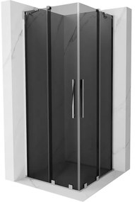 Mexen Velar Duo kabina prysznicowa rozsuwana 80 x 80 cm, grafit, chrom - 871-080-080-42-01