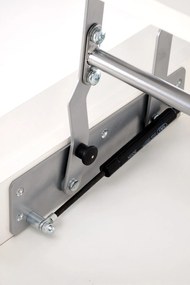 Rozkładany ławo-stół, podnoszony blat, biała 120/65-92/50-72 cm BETTY