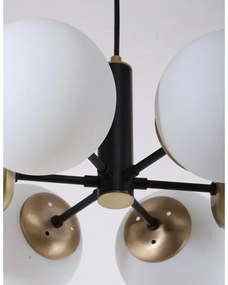 Czarna lampa wisząca ze szklanym kloszem ø 56 cm Daisy – Squid Lighting