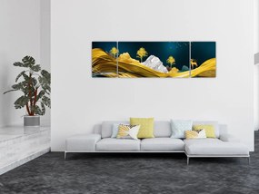 Obraz - Jeleń w krajobrazie (170x50 cm)
