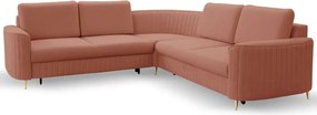 Narożnik LAREN nowoczesna sofa z funkcją spania pojemnik na pościel lewa strona CASTEL 55 251x251x85 cm