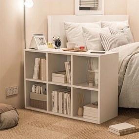 Biała szafka z 6 półkami – 90 x 30 x 60 cm, nowoczesny design