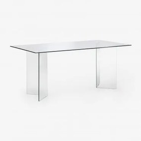 Prostokątny Stół Jadalniany 180x90 Cm Z Hartowanego Szkła Purio Jasna - Sklum