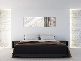 Obraz - Marmur ze srebrnymi liniami (170x50 cm)