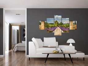 Obraz - Lawendowe ścieżki (125x70 cm)