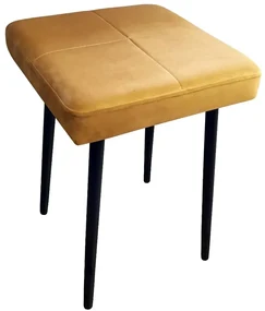 Taboret SQUARE MG VELVET musztardowy/curry ATOS