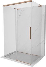 Mexen Rox-3S L kabina prysznicowa 3-ścienna rozsuwana 120 x 90 cm, transparent, miedź szczotkowana - 8C2L-120-090-65-00-3S