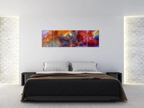 Obraz - Abstrakcyjna sztuka tuszu (170x50 cm)