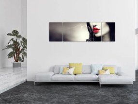 Obraz - Tajemnicza kobieta (170x50 cm)