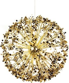 Designerska lampa wisząca Monete 50, złota