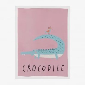 Obraz Dekoracyjny Wydrukowany Na Płótnie (30x40 Cm) Fulvio Kids Crocodile - Sklum