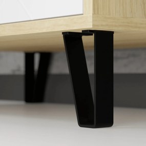 Szafka RTV do Salonu BACARDI 183 cm Dąb Artisan/Biały Nowoczesna