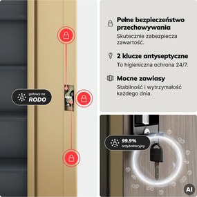 Szafa biurowa metalowa na akta antracytowa/orzech, 450x1850x400 mm: ALEX Eco Design