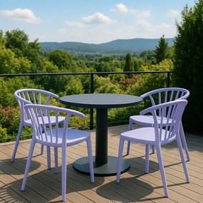 Lawendowe plastikowe krzesło ogrodowe Capri – Bonami Essentials