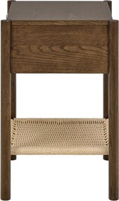 Szafka nocna w dekorze dębu w ciemnym naturalnym kolorze Monfort – Actona